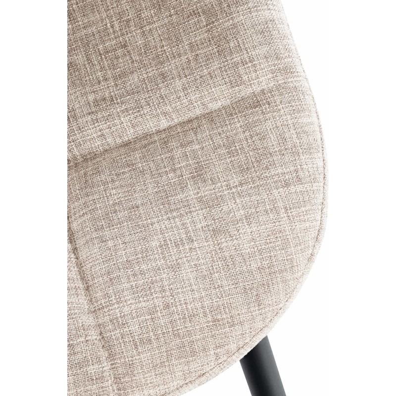 Juego de 2 sillones Tom, tapizados en tela color crema