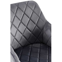 Silla de comedor Monett, terciopelo B, gris oscuro