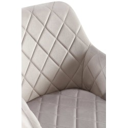 Silla de comedor Monett, terciopelo B, gris