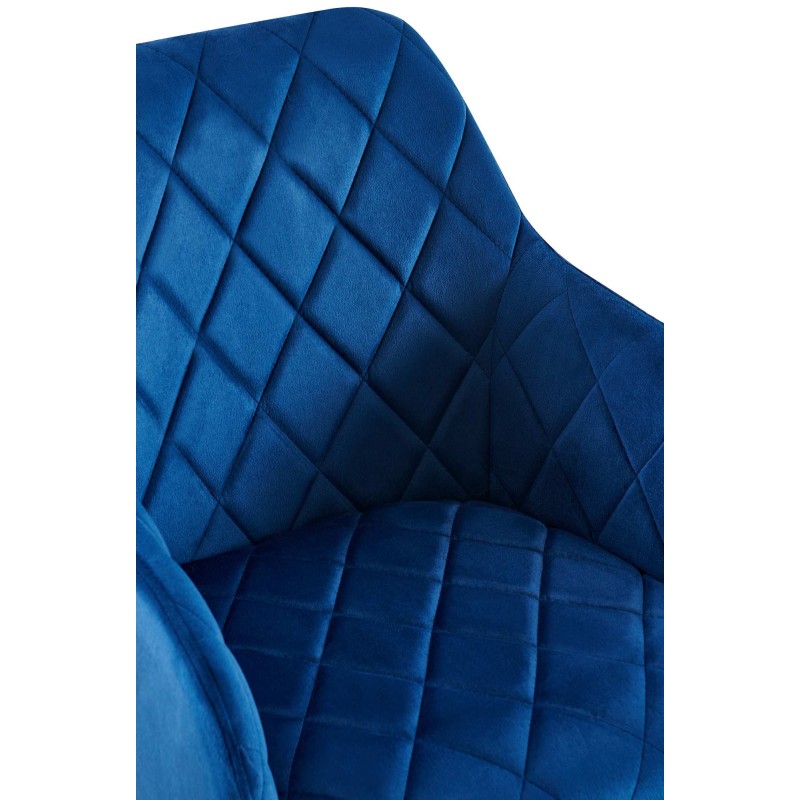 Silla de comedor Monett, terciopelo B, azul oscuro