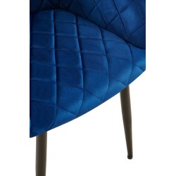 Silla de comedor Monett, terciopelo B, azul oscuro
