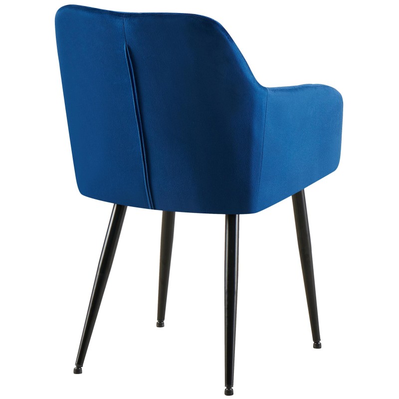 Silla de comedor Monett, terciopelo B, azul oscuro