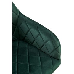 Silla de comedor Monett, terciopelo, verde