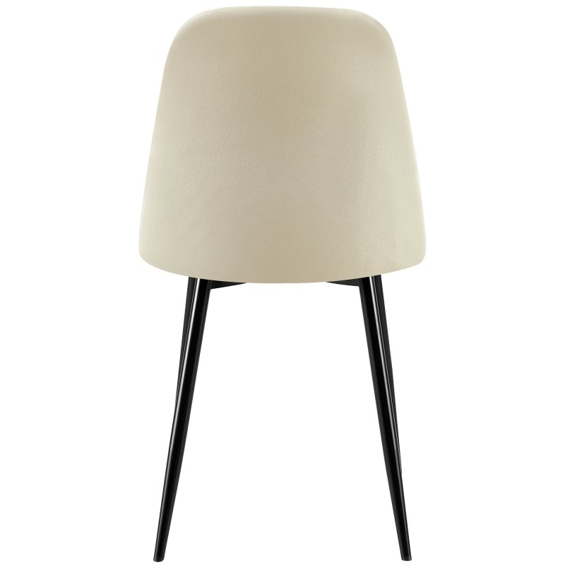 Juego de 4 sillas Giverny en tela color crema