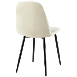 Juego de 4 sillas Giverny en tela color crema