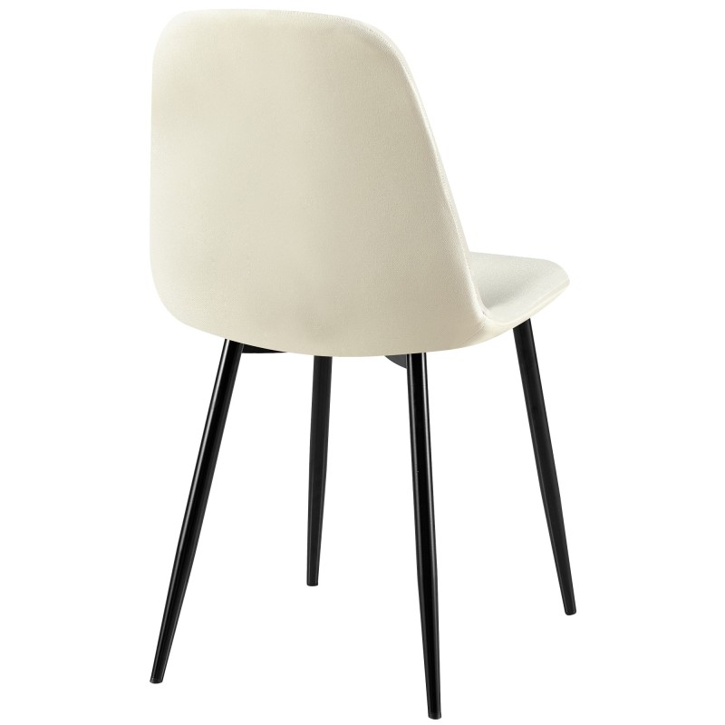 Juego de 4 sillas Giverny en tela color crema