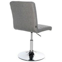 Juego de 2 sillas de comedor Elvas, tapizadas en tela gris.