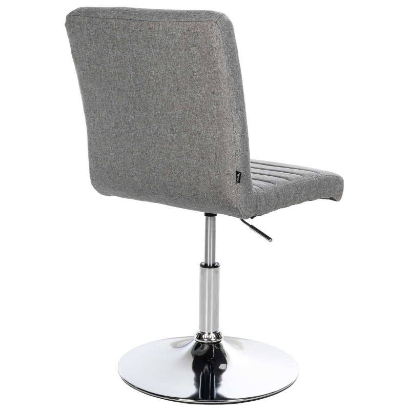 Juego de 2 sillas de comedor Elvas, tapizadas en tela gris.