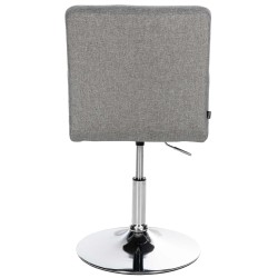 Juego de 2 sillas de comedor Elvas, tapizadas en tela gris.