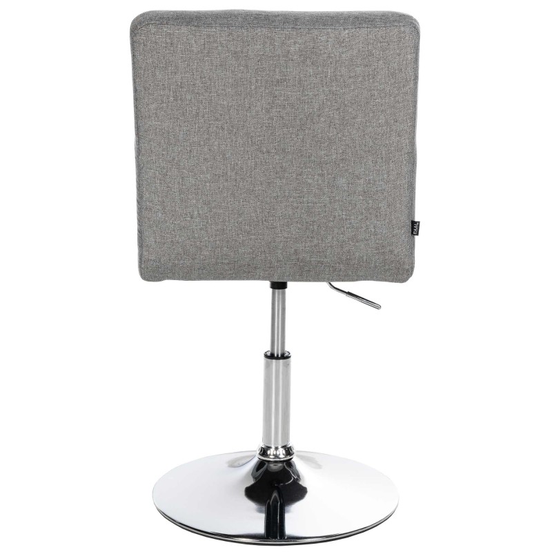 Juego de 2 sillas de comedor Elvas, tapizadas en tela gris.