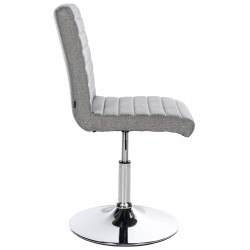 Juego de 2 sillas de comedor Elvas, tapizadas en tela gris.