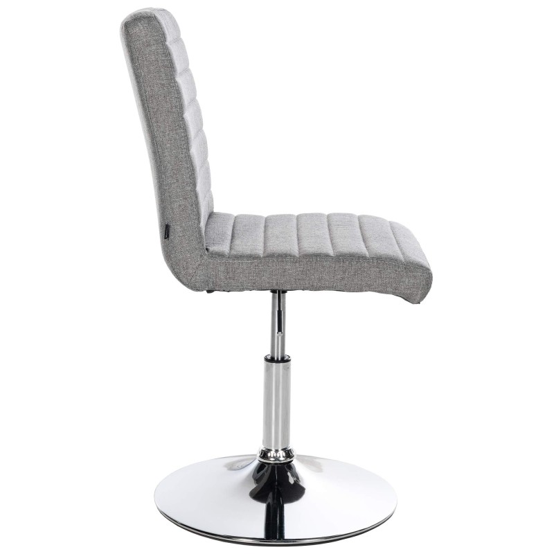 Juego de 2 sillas de comedor Elvas, tapizadas en tela gris.