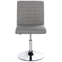 Juego de 2 sillas de comedor Elvas, tapizadas en tela gris.