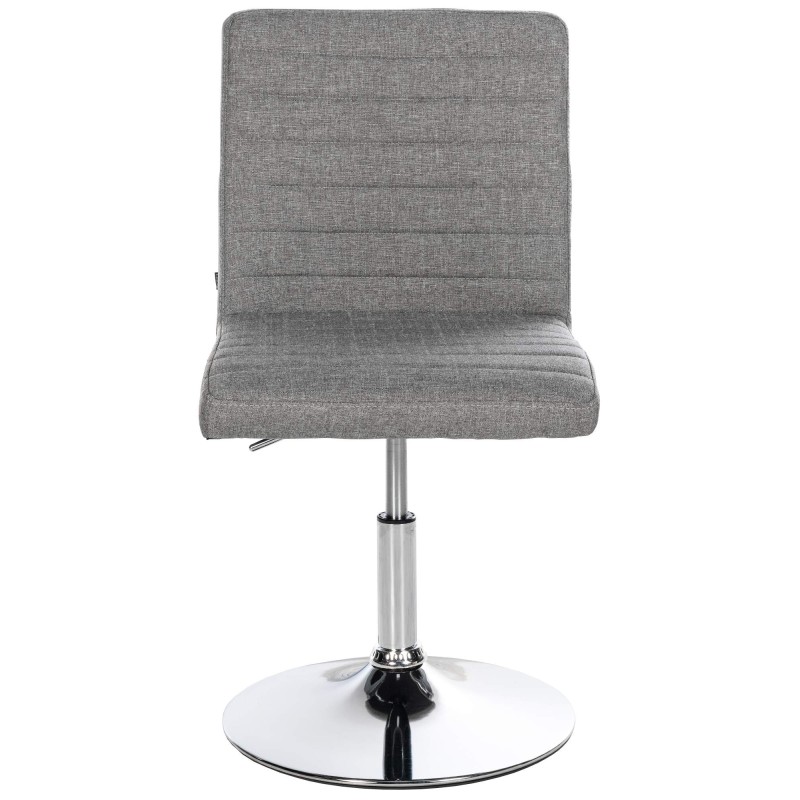 Juego de 2 sillas de comedor Elvas, tapizadas en tela gris.