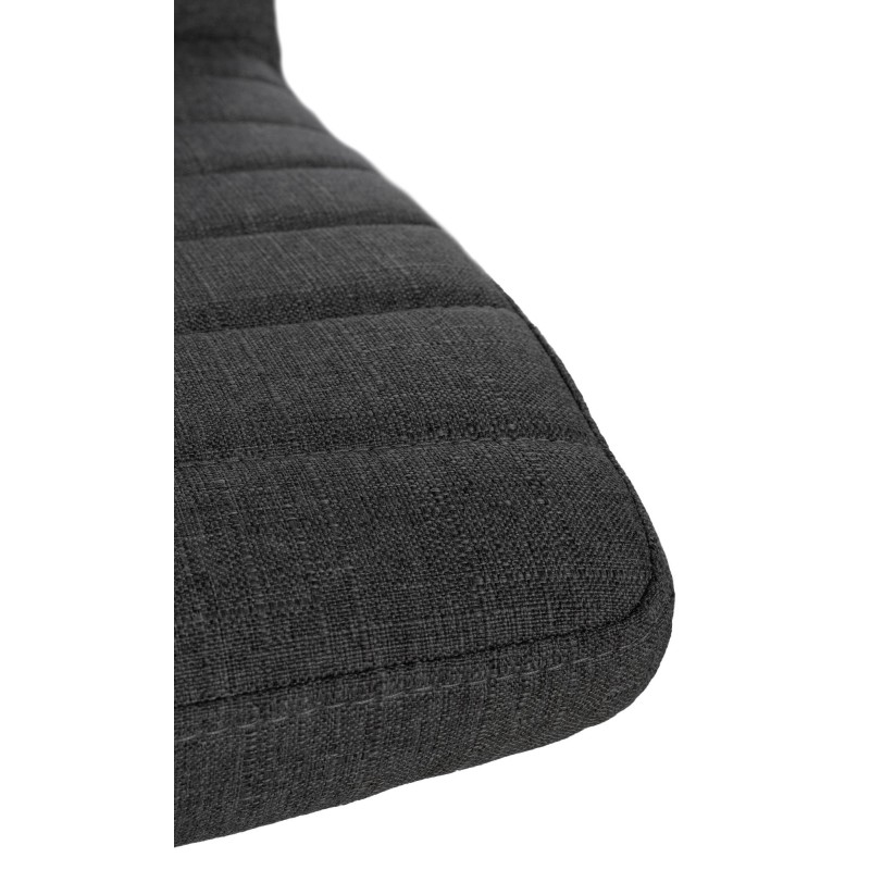 Juego de 2 sillas de comedor Elvas, tapizadas en tela gris oscuro.