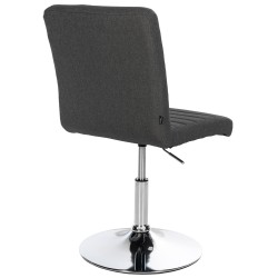 Juego de 2 sillas de comedor Elvas, tapizadas en tela gris oscuro.