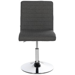 Juego de 2 sillas de comedor Elvas, tapizadas en tela gris oscuro.