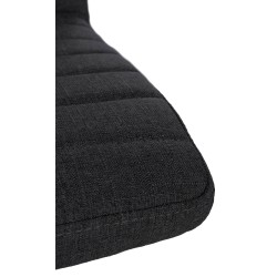 Juego de 2 sillas de comedor Elvas, tapizadas en tela, negras