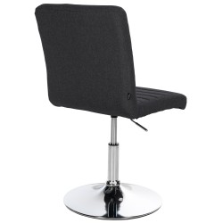 Juego de 2 sillas de comedor Elvas, tapizadas en tela, negras