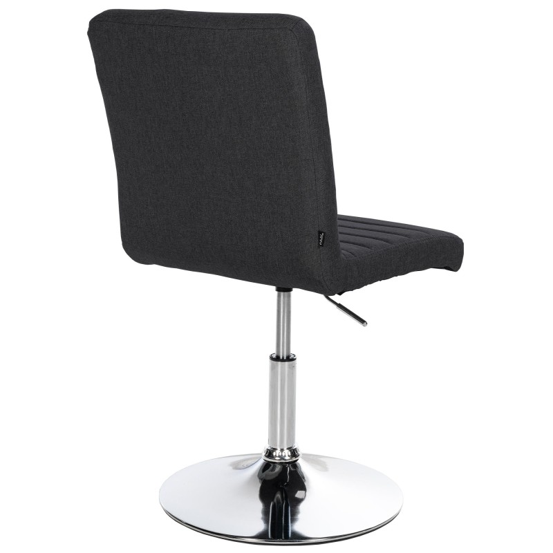 Juego de 2 sillas de comedor Elvas, tapizadas en tela, negras