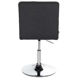 Juego de 2 sillas de comedor Elvas, tapizadas en tela, negras