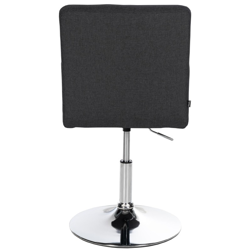 Juego de 2 sillas de comedor Elvas, tapizadas en tela, negras