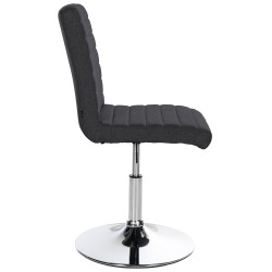 Juego de 2 sillas de comedor Elvas, tapizadas en tela, negras