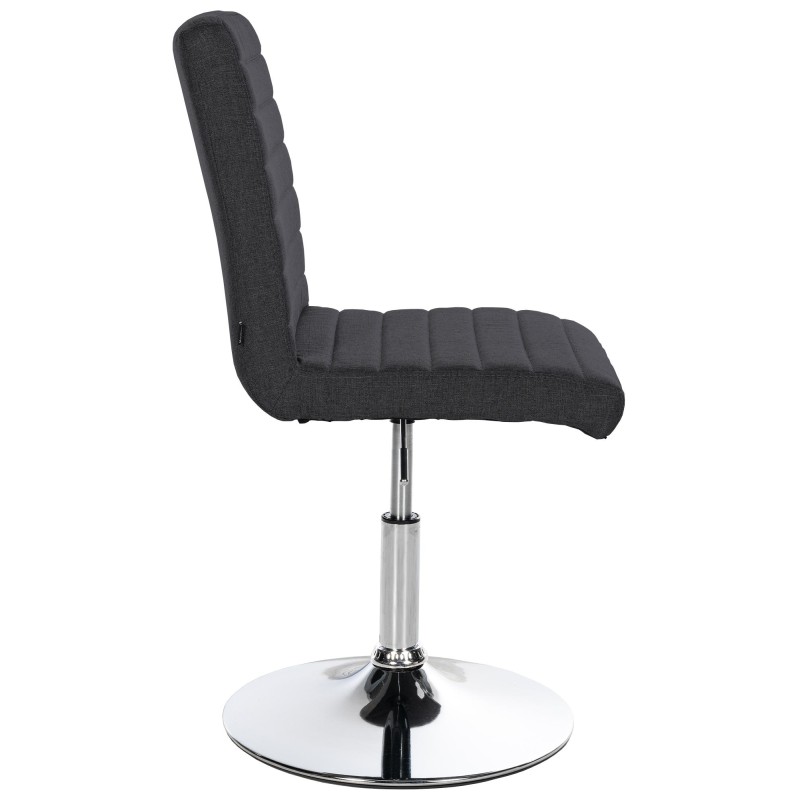 Juego de 2 sillas de comedor Elvas, tapizadas en tela, negras