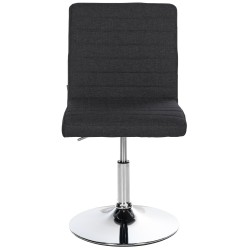 Juego de 2 sillas de comedor Elvas, tapizadas en tela, negras