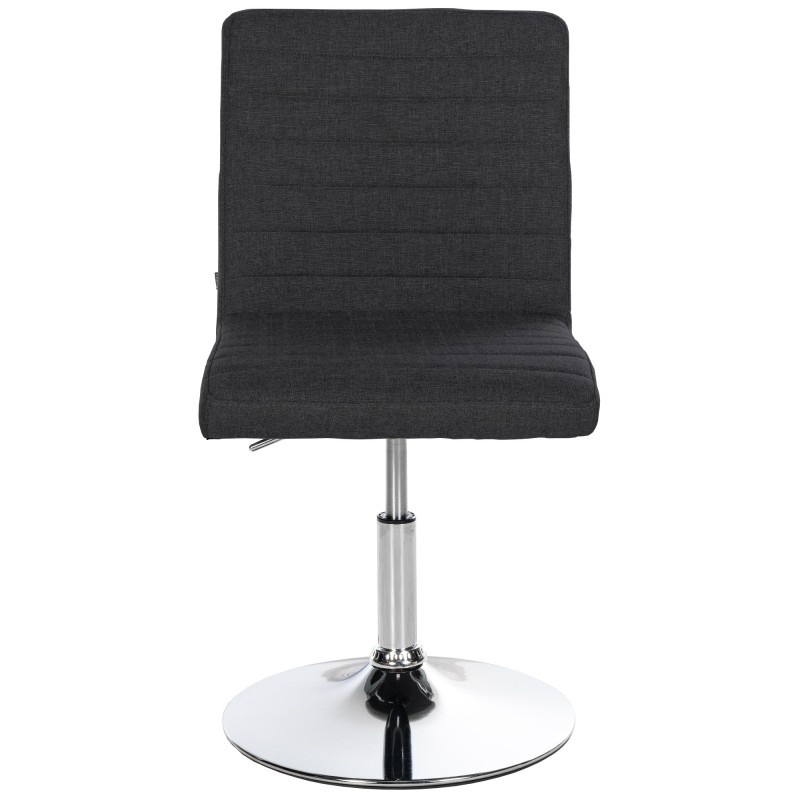 Juego de 2 sillas de comedor Elvas, tapizadas en tela, negras