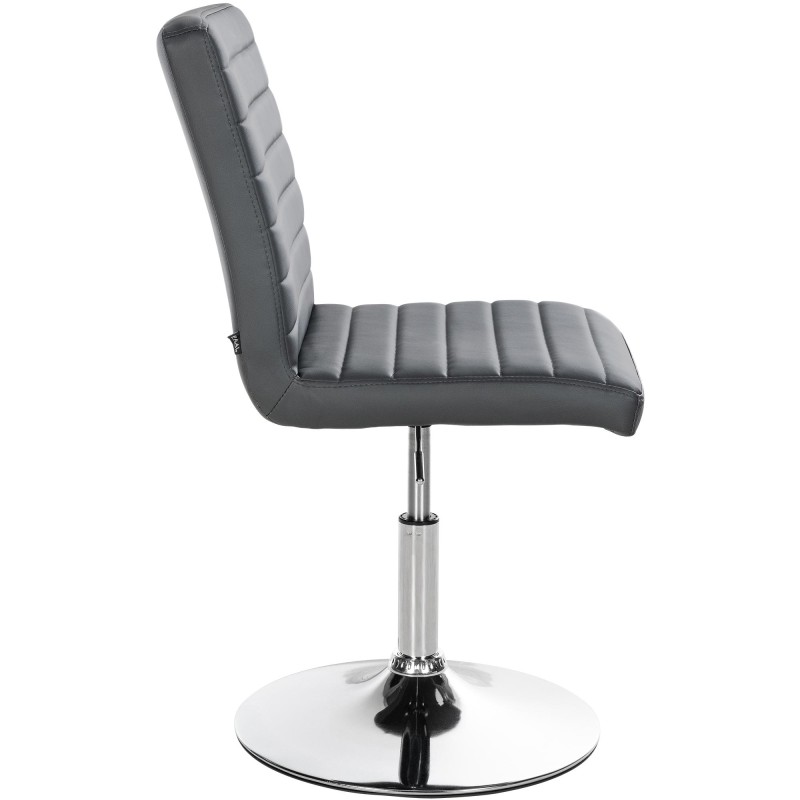 Juego de 2 sillas de comedor Elvas, polipiel, gris