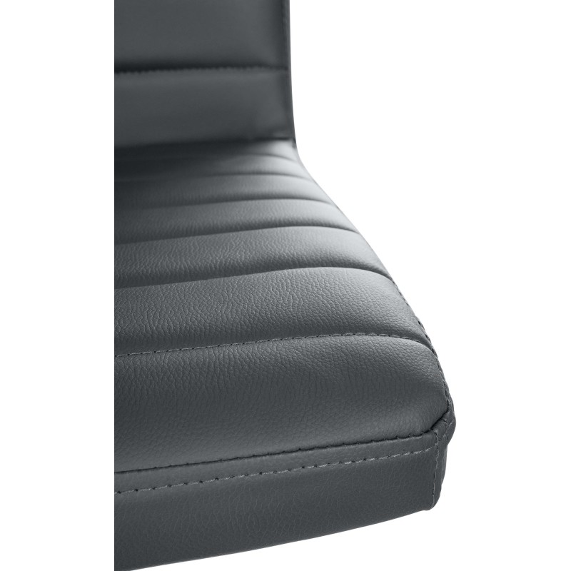 Juego de 2 sillas de comedor Elvas, polipiel, gris