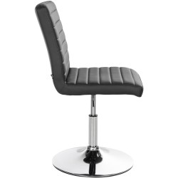 Juego de 2 sillas de comedor Elvas, piel sintética, negras