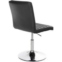 Juego de 2 sillas de comedor Elvas, piel sintética, negras