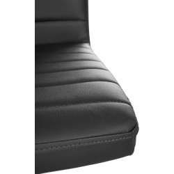 Juego de 2 sillas de comedor Elvas, piel sintética, negras