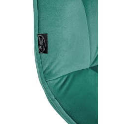 Juego de 2 sillas de comedor Vermont en terciopelo verde