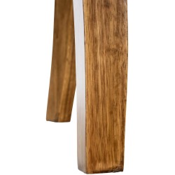 Juego de 2 sillas de comedor Zadar, tapizadas en tela marrón claro antigua.