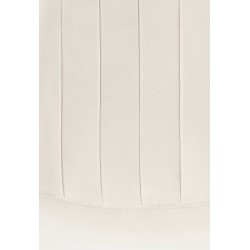 Juego de 4 sillas de comedor Baxter en terciopelo blanco crema