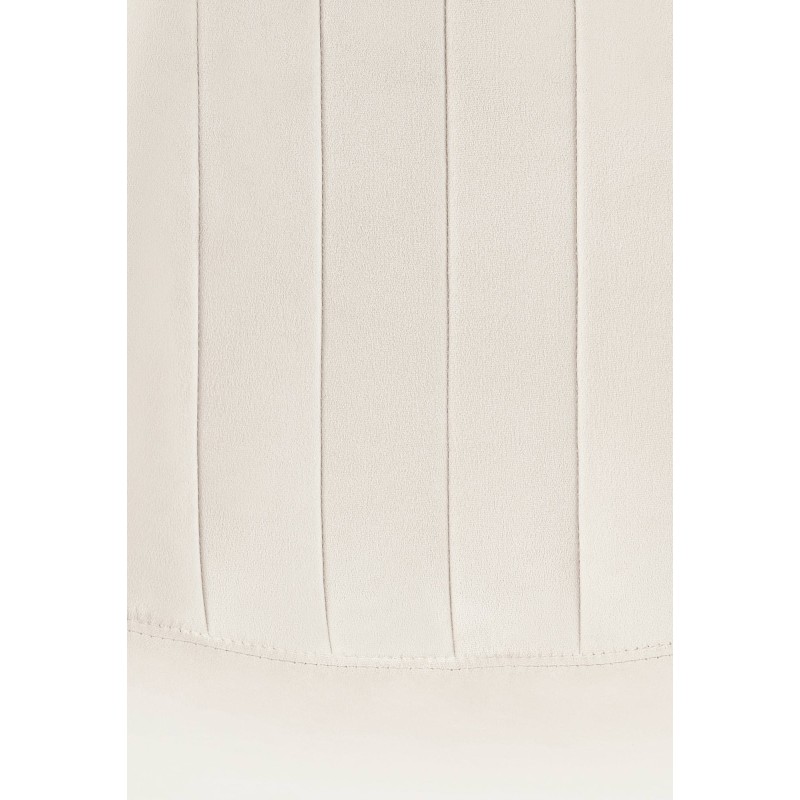 Juego de 4 sillas de comedor Baxter en terciopelo blanco crema