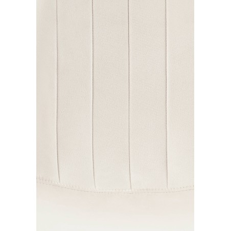 Juego de 4 sillas de comedor Baxter en terciopelo blanco crema