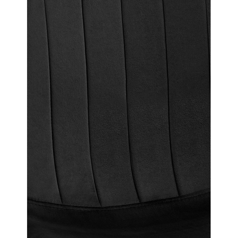 Juego de 4 sillas de comedor Baxter en terciopelo negro