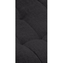 Juego de 2 sillas Elda, tapizadas en tela negra.