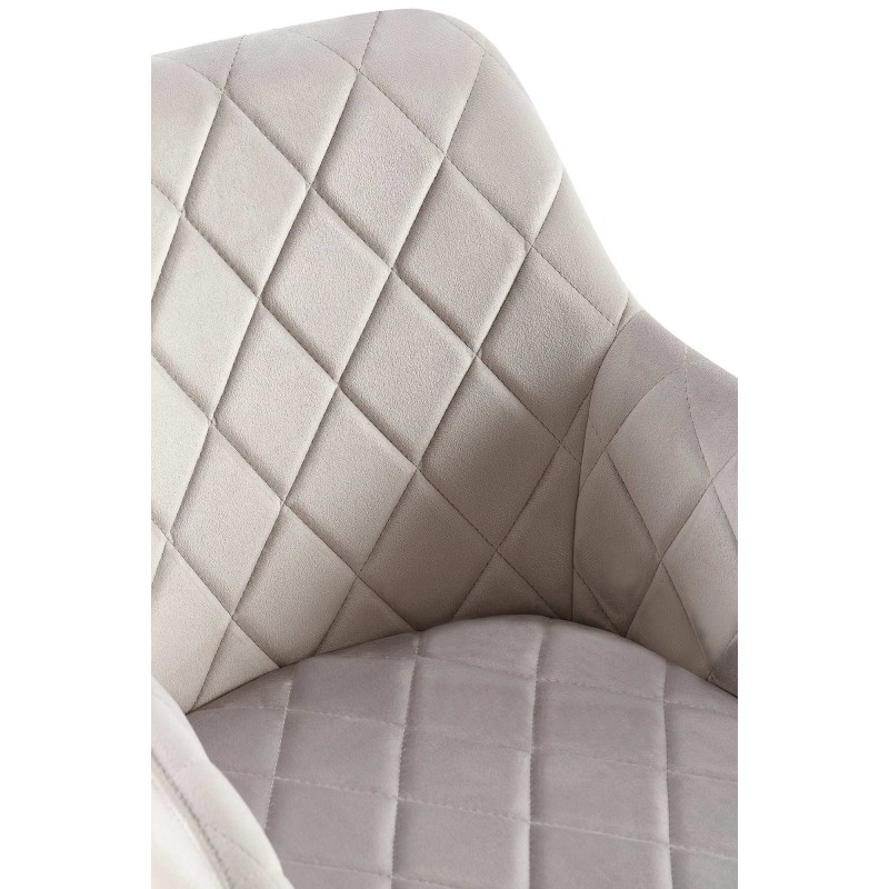 Juego de 2 sillas de comedor Monett, terciopelo, B, gris