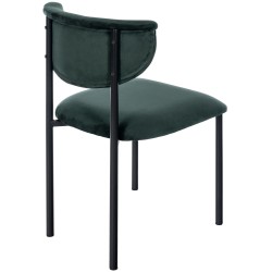 Juego de 2 sillas de visita Gambell, de terciopelo, verde oscuro