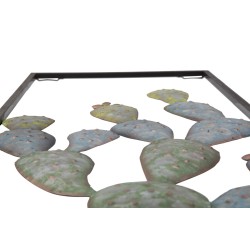 Decoración de pared con marco de cactus industrial – Modelo A – 31x90 cm – Estilo taller y naturaleza