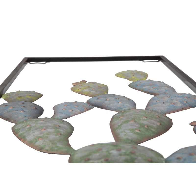 Decoración de pared con marco de cactus industrial – Modelo A – 31x90 cm – Estilo taller y naturaleza