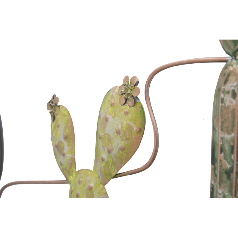 Decoración de pared estilo cactus industrial – Modelo B – 90x64 cm – Diseño metálico con un toque de verde