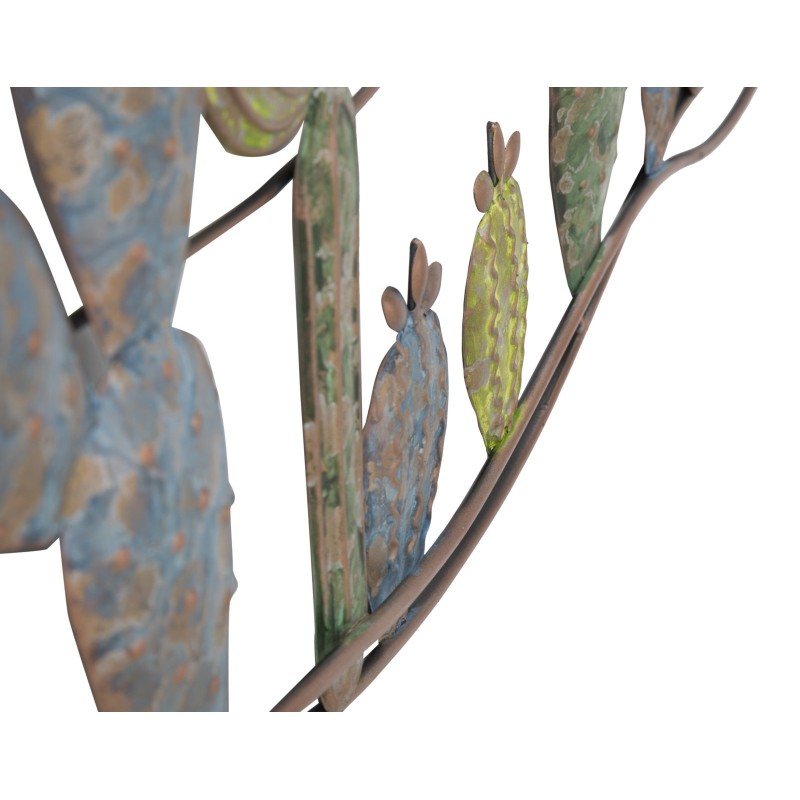 Decoración de pared estilo cactus industrial – Modelo B – 90x64 cm – Diseño metálico con un toque de verde