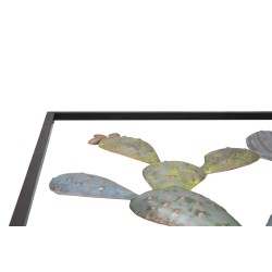 Decoración de pared con marco de cactus – Modelo C – 50x50 cm – Estilo industrial minimalista