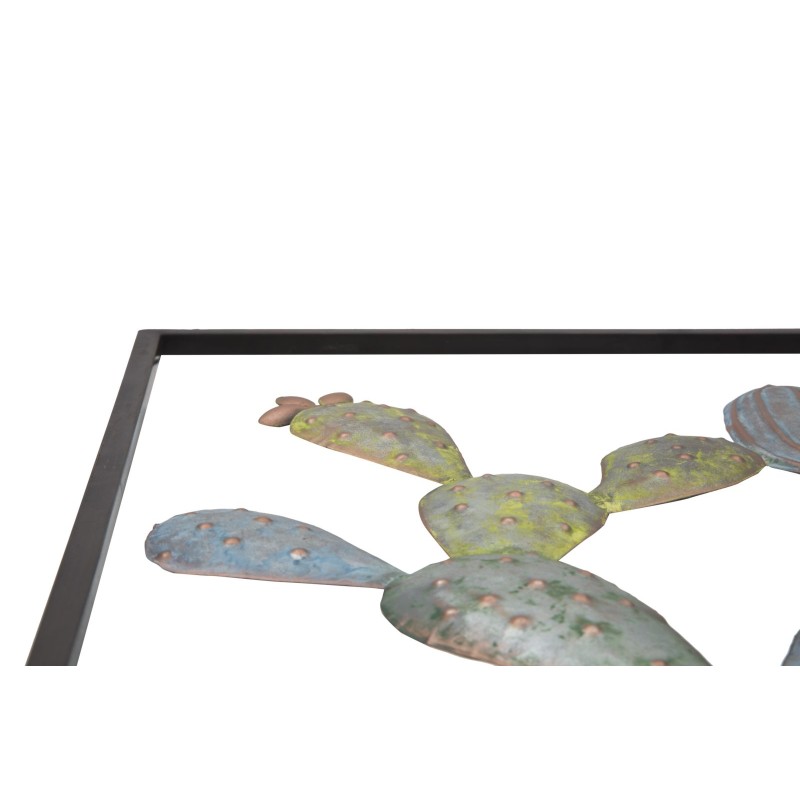 Decoración de pared con marco de cactus – Modelo C – 50x50 cm – Estilo industrial minimalista